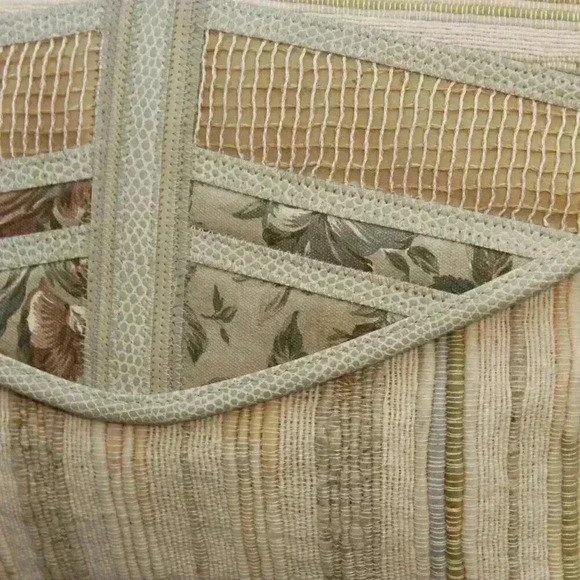 Set of 2 1980s Vintage Bohemian Purses Clutch Patchwork Fringe Fibers Crossbody - Picture 9 of 14